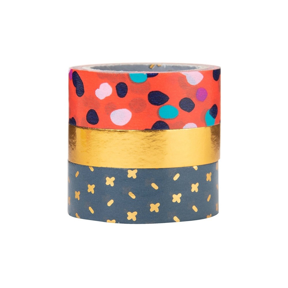 slide 2 of 5, Scotch Ink Dots Washi Tape, 3 ct