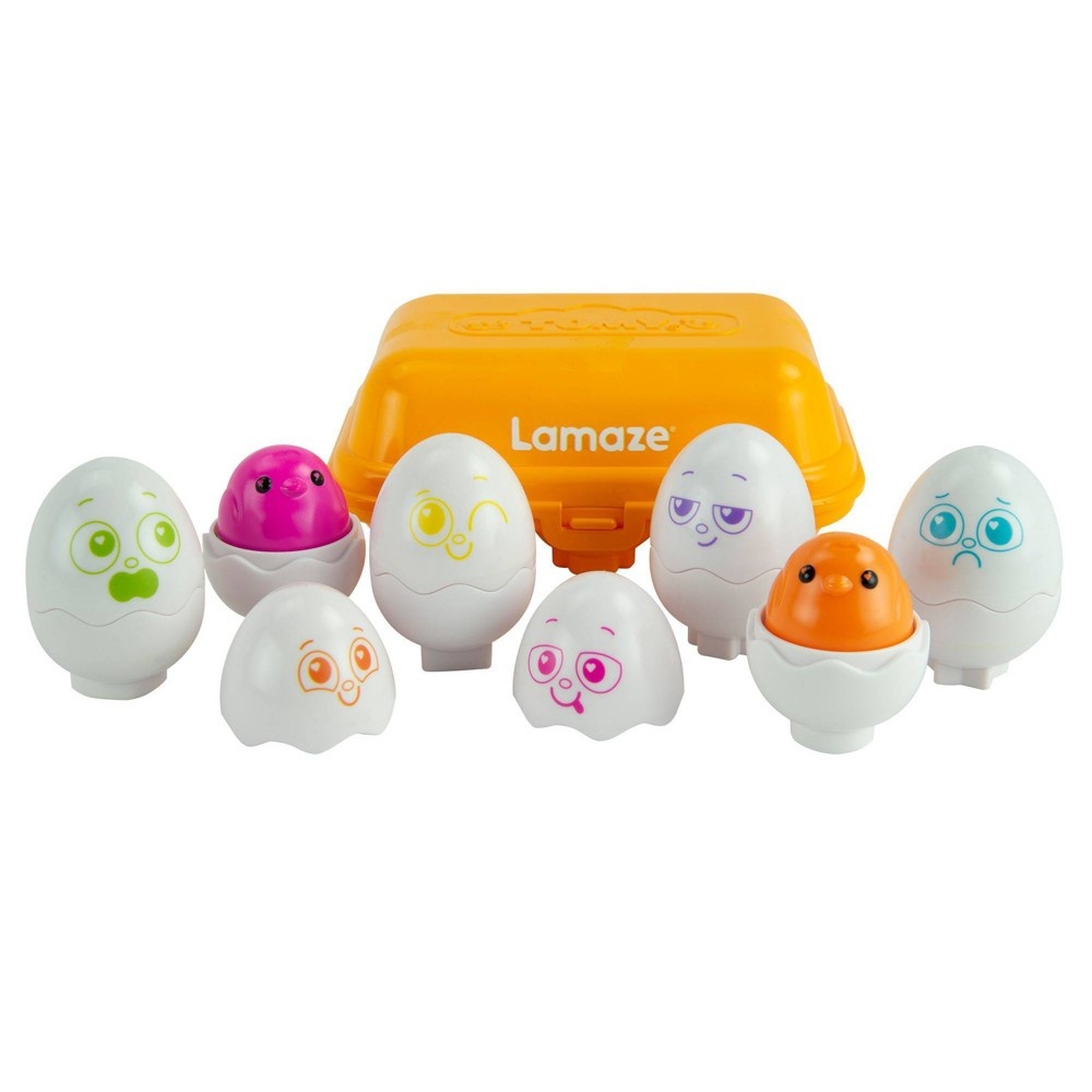 slide 9 of 9, Lamaze Sort & Squeak Eggs, Shape Sorter, Color Matching Easter Toy, 1 ct