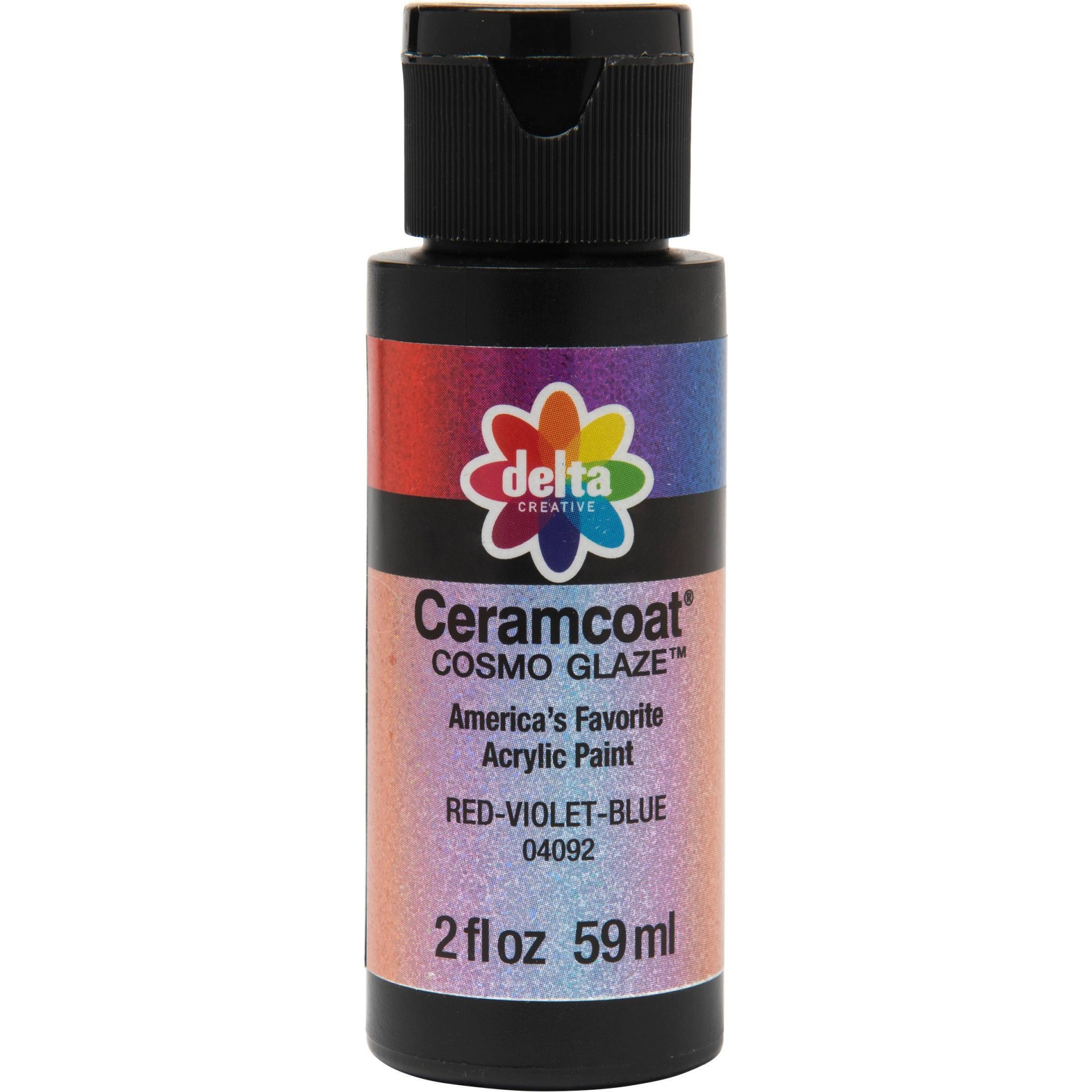 slide 1 of 10, Delta Ceramcoat Cosmo Glaze Acrylic Paint (2oz) - Red-Violet-Blue, 2 oz