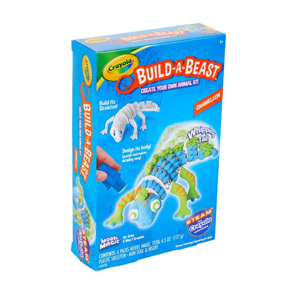 slide 2 of 3, Crayola Build-A-Beast Model Magic Animal Kit - Chameleon, 1 ct