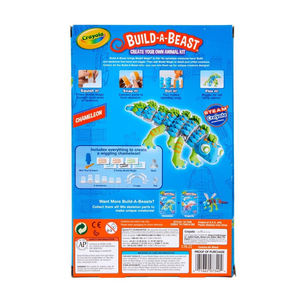 slide 3 of 3, Crayola Build-A-Beast Model Magic Animal Kit - Chameleon, 1 ct