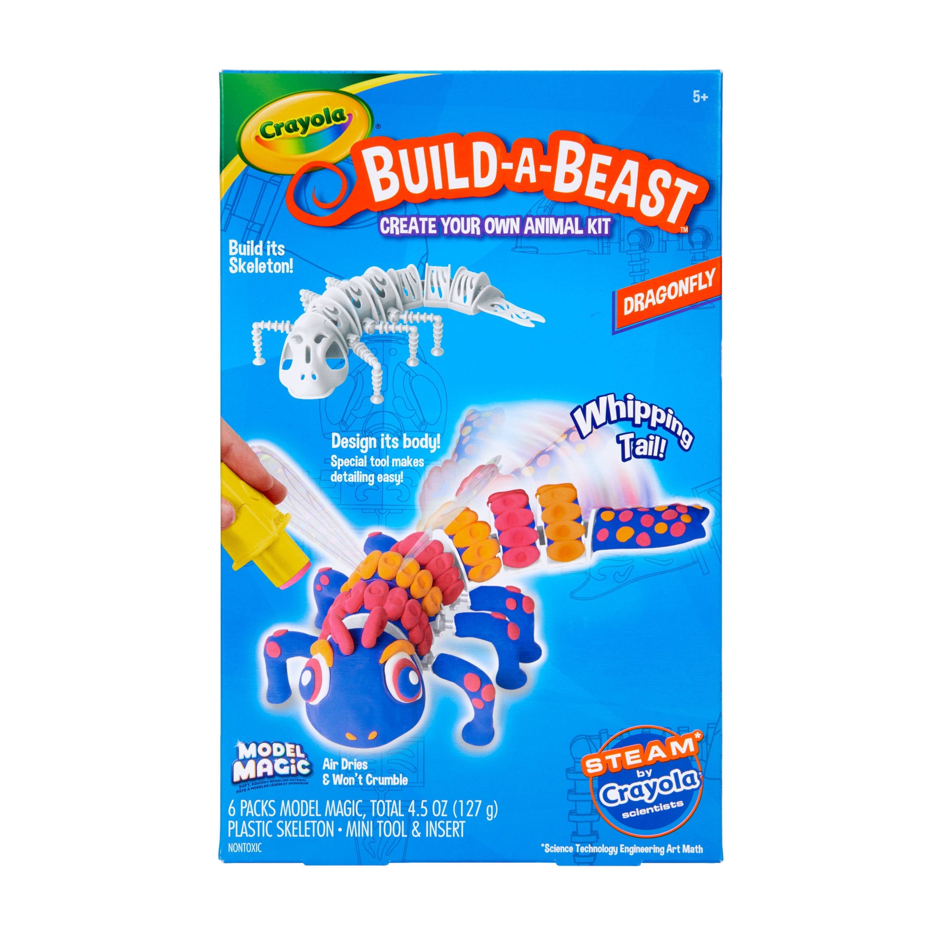 slide 1 of 3, Crayola Build-A-Beast Model Magic Animal Kit - Dragonfly, 1 ct