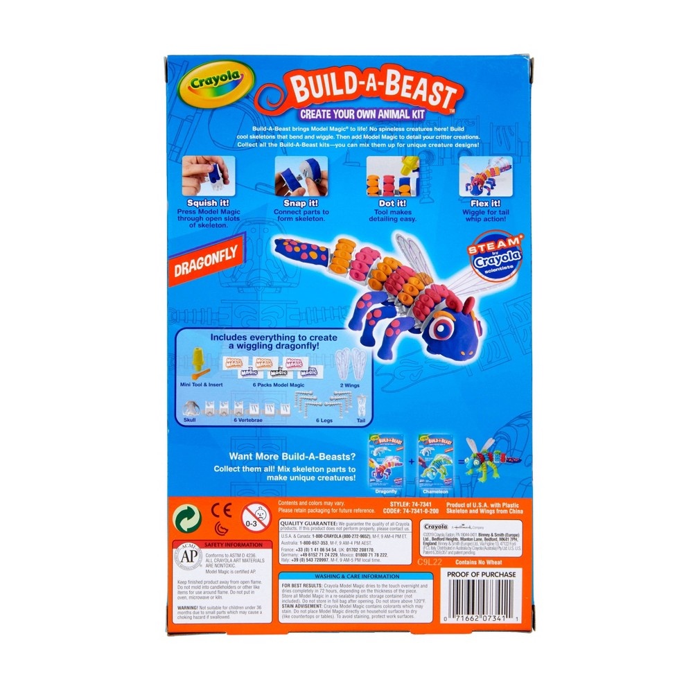 slide 2 of 3, Crayola Build-A-Beast Model Magic Animal Kit - Dragonfly, 1 ct