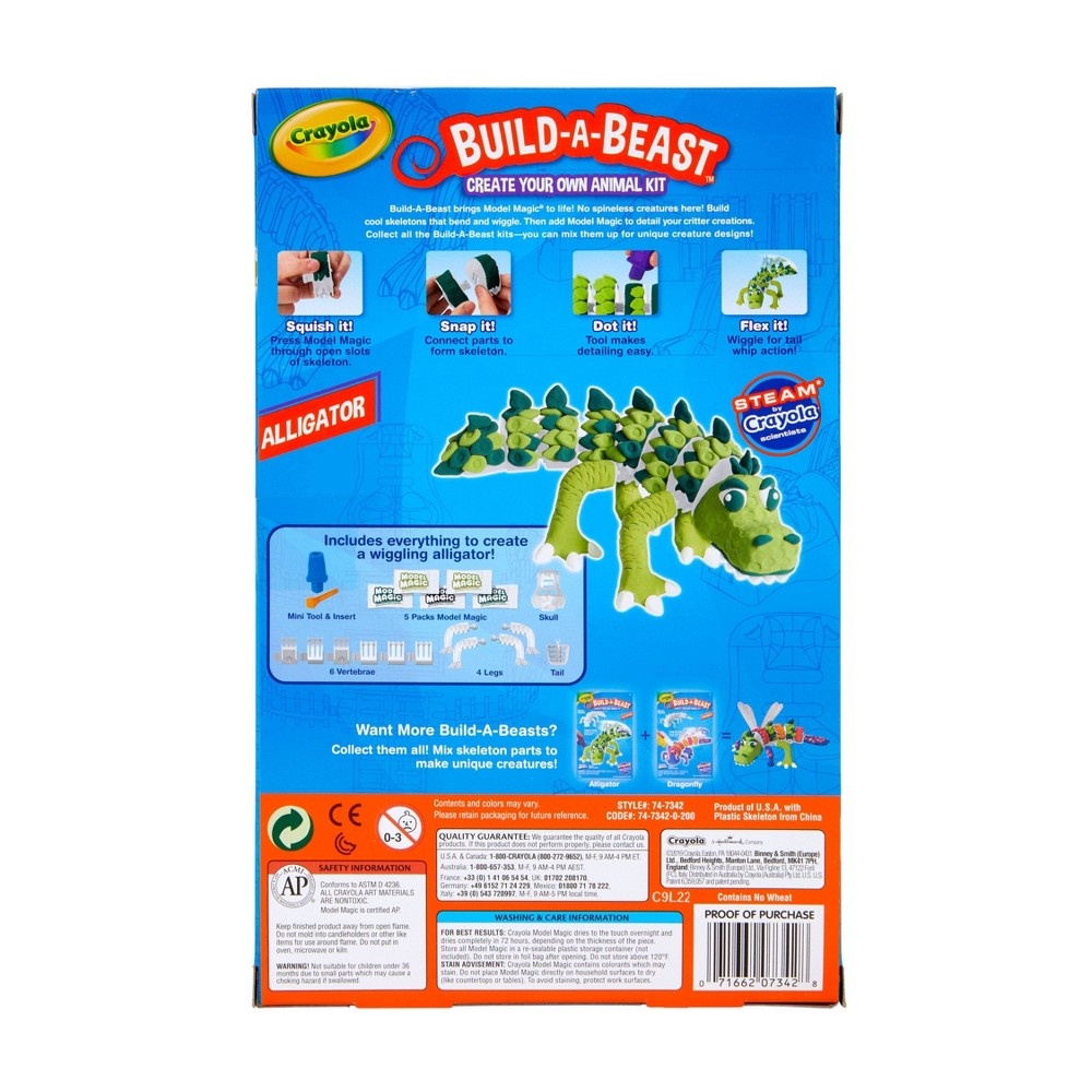 slide 3 of 3, Crayola Build-A-Beast Model Magic Animal Kit - Alligator, 1 ct