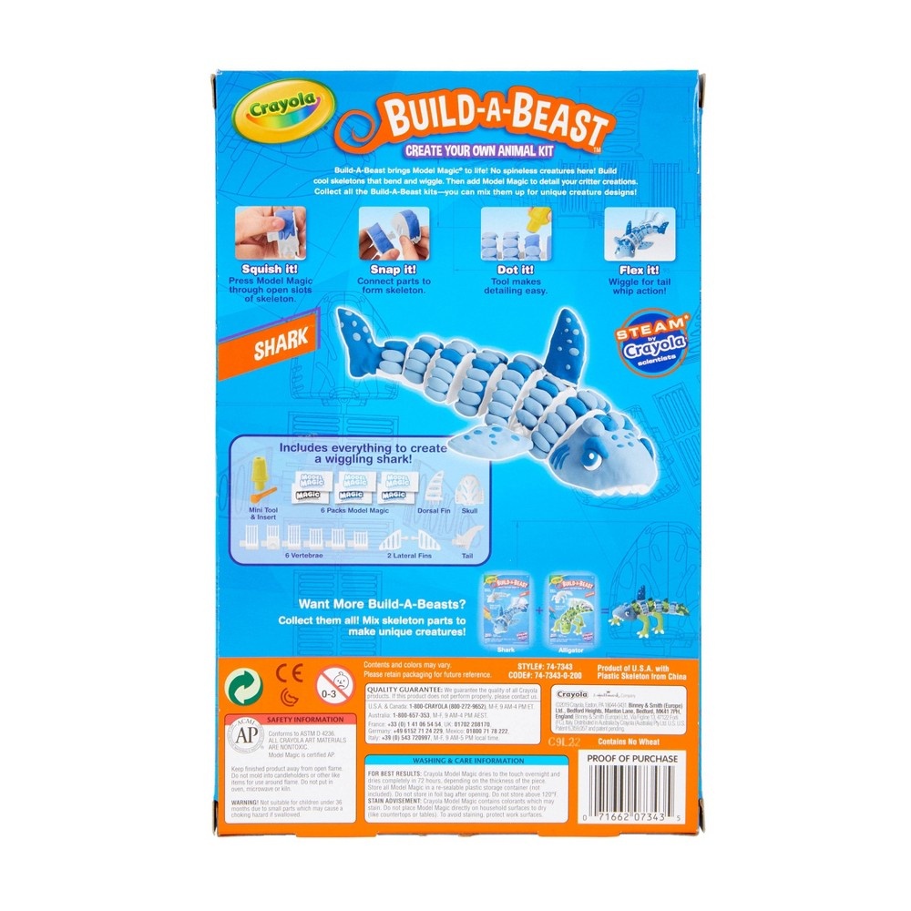 slide 3 of 4, Crayola Build-A-Beast Model Magic Animal Kit - Shark, 1 ct