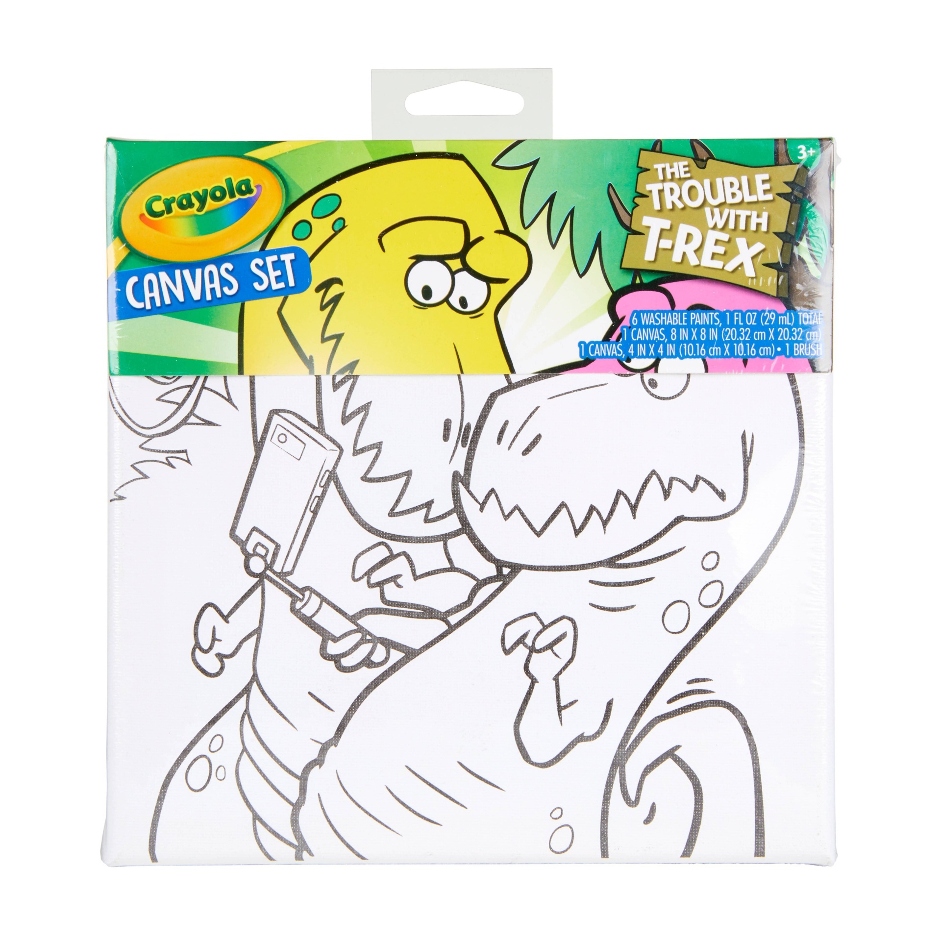 slide 1 of 4, Crayola The Trouble with T-Rex Canvas Set, 1 ct