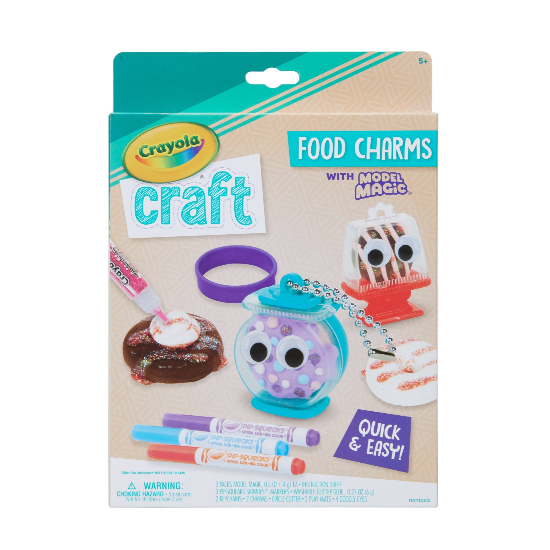 slide 1 of 5, Crayola Craft Model Magic Food Charms Kit, 1 ct