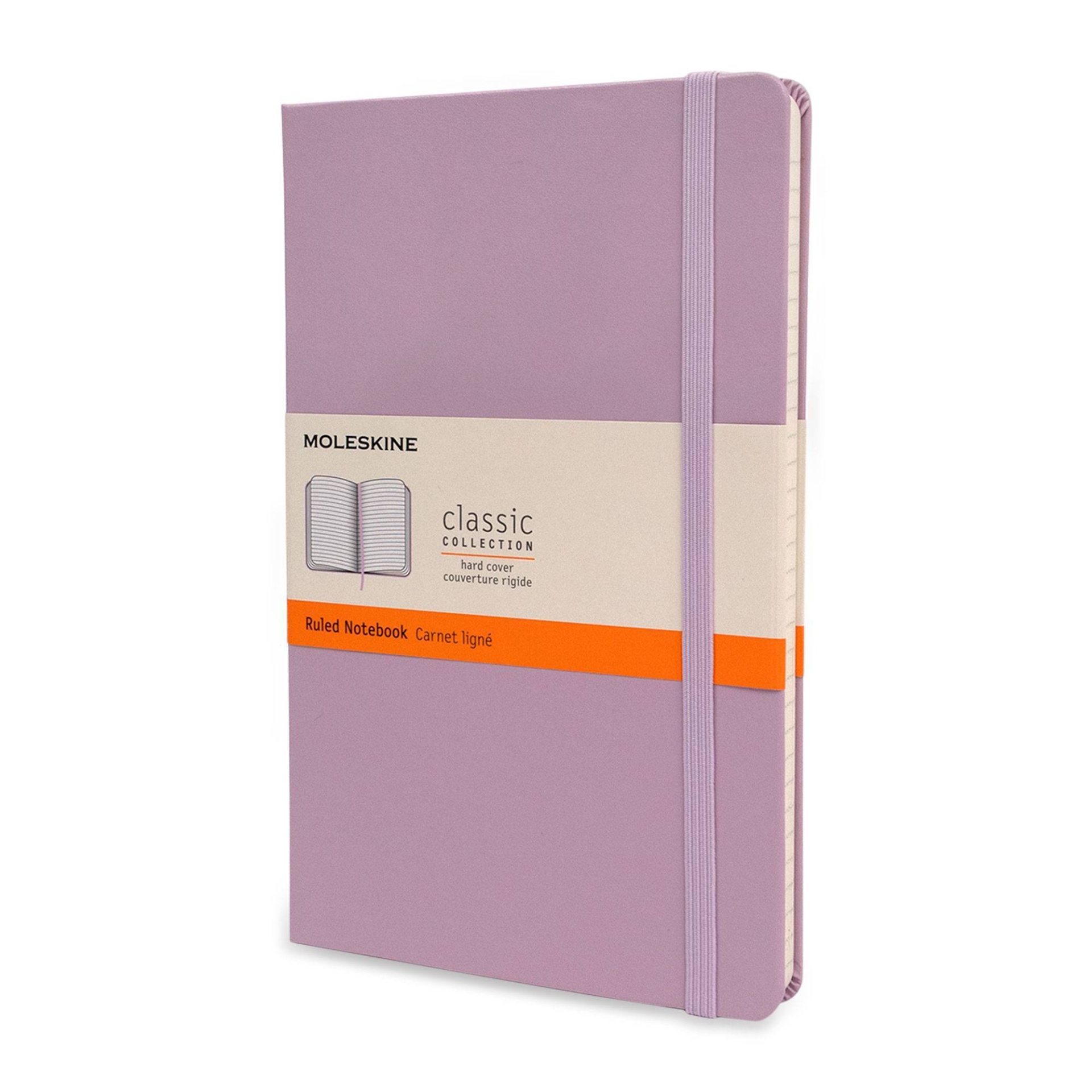 slide 1 of 4, Moleskine Lined Professional Journal Large Lilac Hard Classic, 1 ct