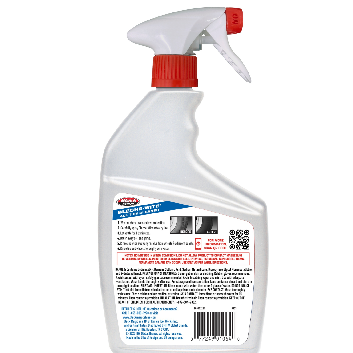 slide 2 of 2, Black Magic Bleche White Tire Cleaner, 32 oz
