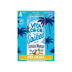 Vita Coco Spiked with Captain Morgan Pina Colada - 4pk 355ml Cans