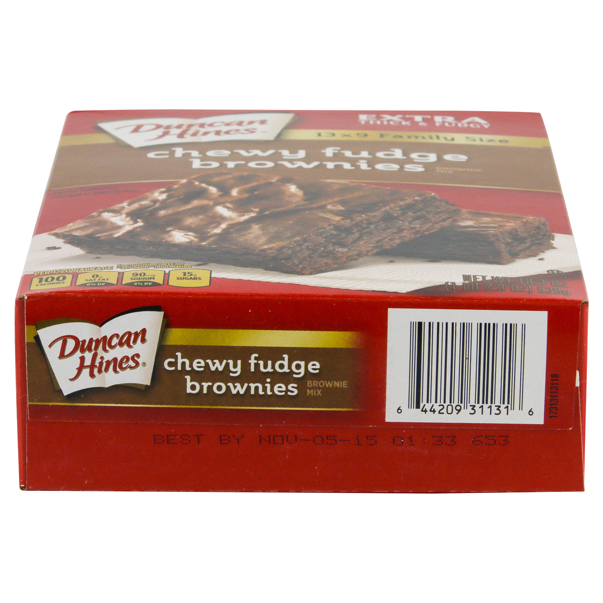 slide 3 of 6, Duncan Hines Brownie Mix Chewy Fudge Family Size, 19.95 oz