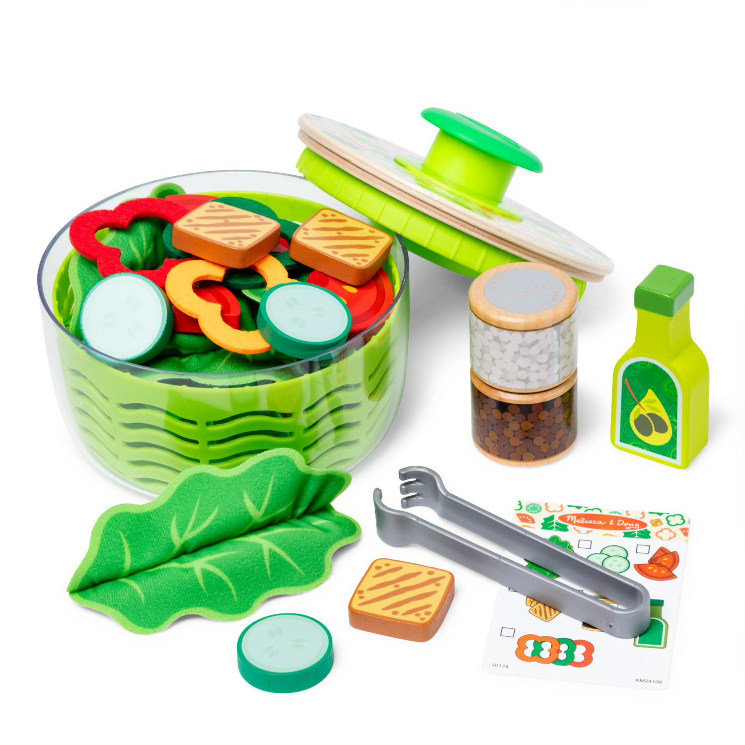 slide 1 of 4, Melissa & Doug Salad Spinner Play Set, Pretend Play Food For Boys And Girls Ages 3+, 1 ct