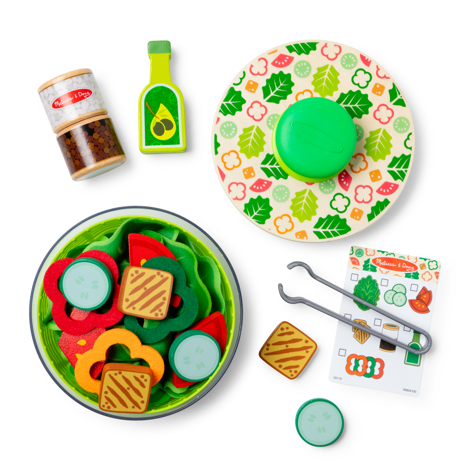 slide 4 of 4, Melissa & Doug Salad Spinner Play Set, Pretend Play Food For Boys And Girls Ages 3+, 1 ct