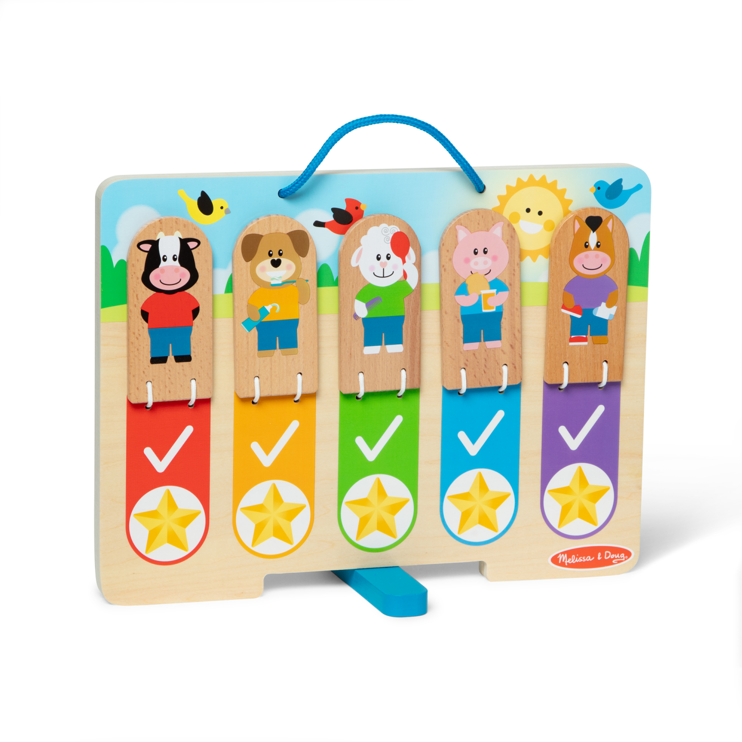 slide 3 of 6, Melissa & Doug My Daily Day And Night Wooden Routines Chart Learning Toy For Boys And Girls 3+, 1 ct