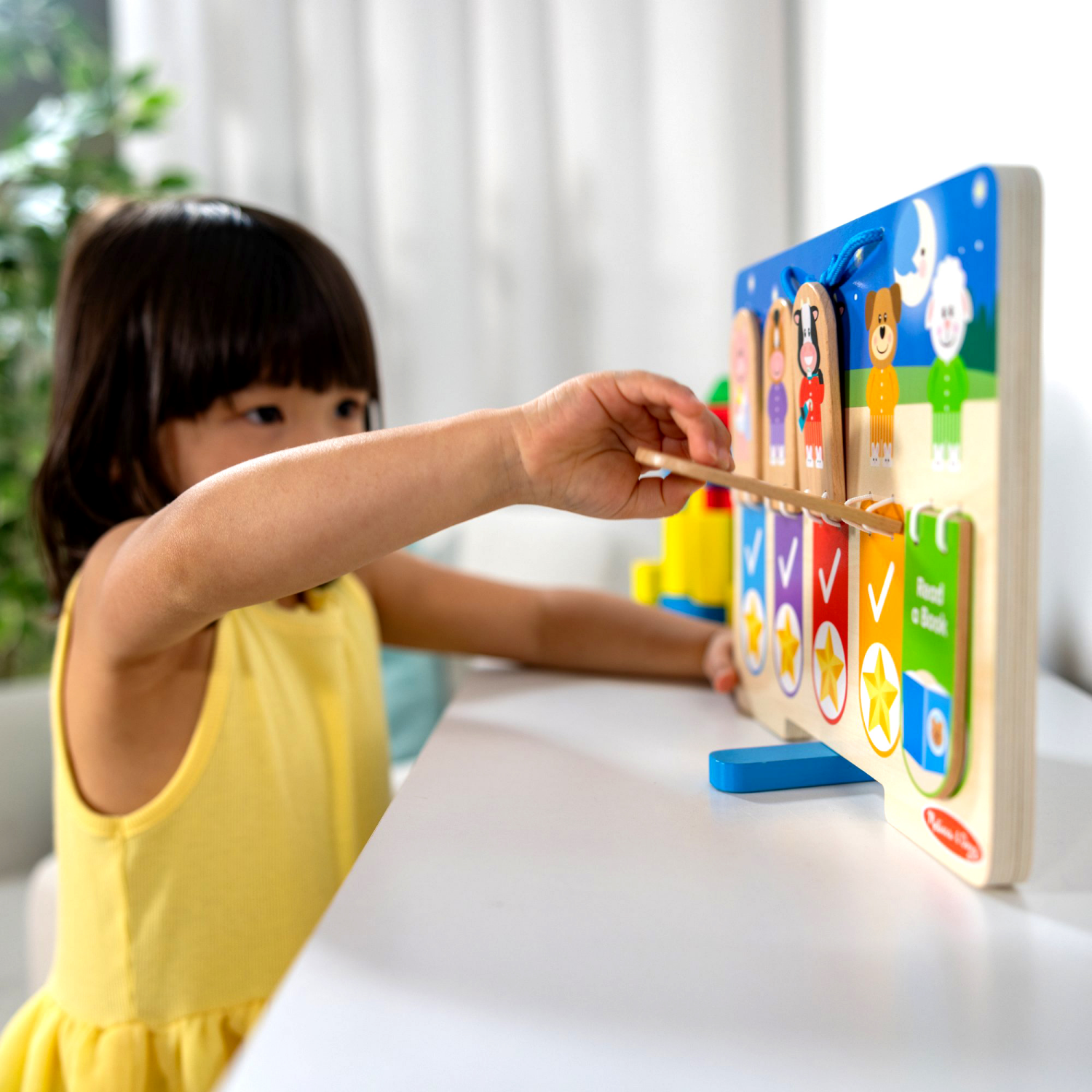 slide 6 of 6, Melissa & Doug My Daily Day And Night Wooden Routines Chart Learning Toy For Boys And Girls 3+, 1 ct