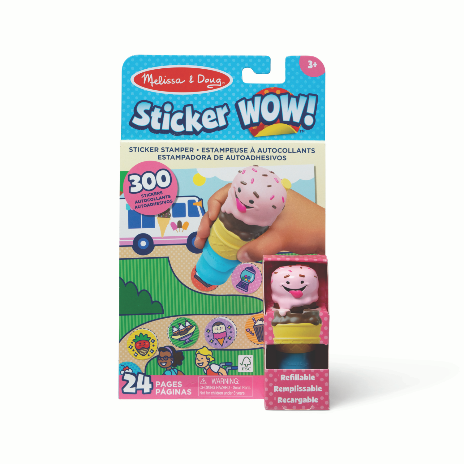 slide 3 of 7, Melissa & Doug Sticker Wow! Stamper & Activity Pad Assortment In Display, 1 ct