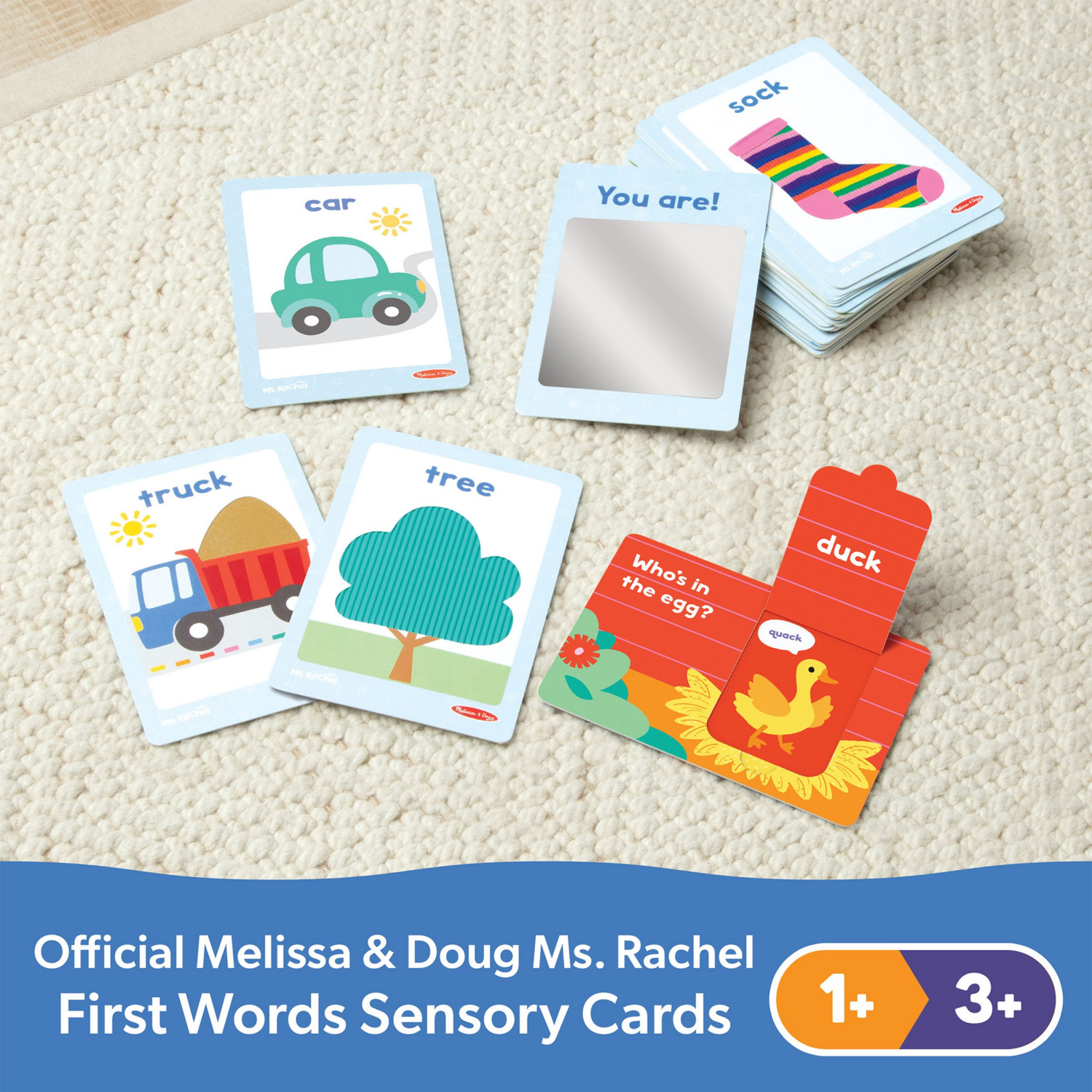 slide 8 of 8, MELISSA & DOUG Ms. Rachel 1st Words Flashcards In Display, 1 ct