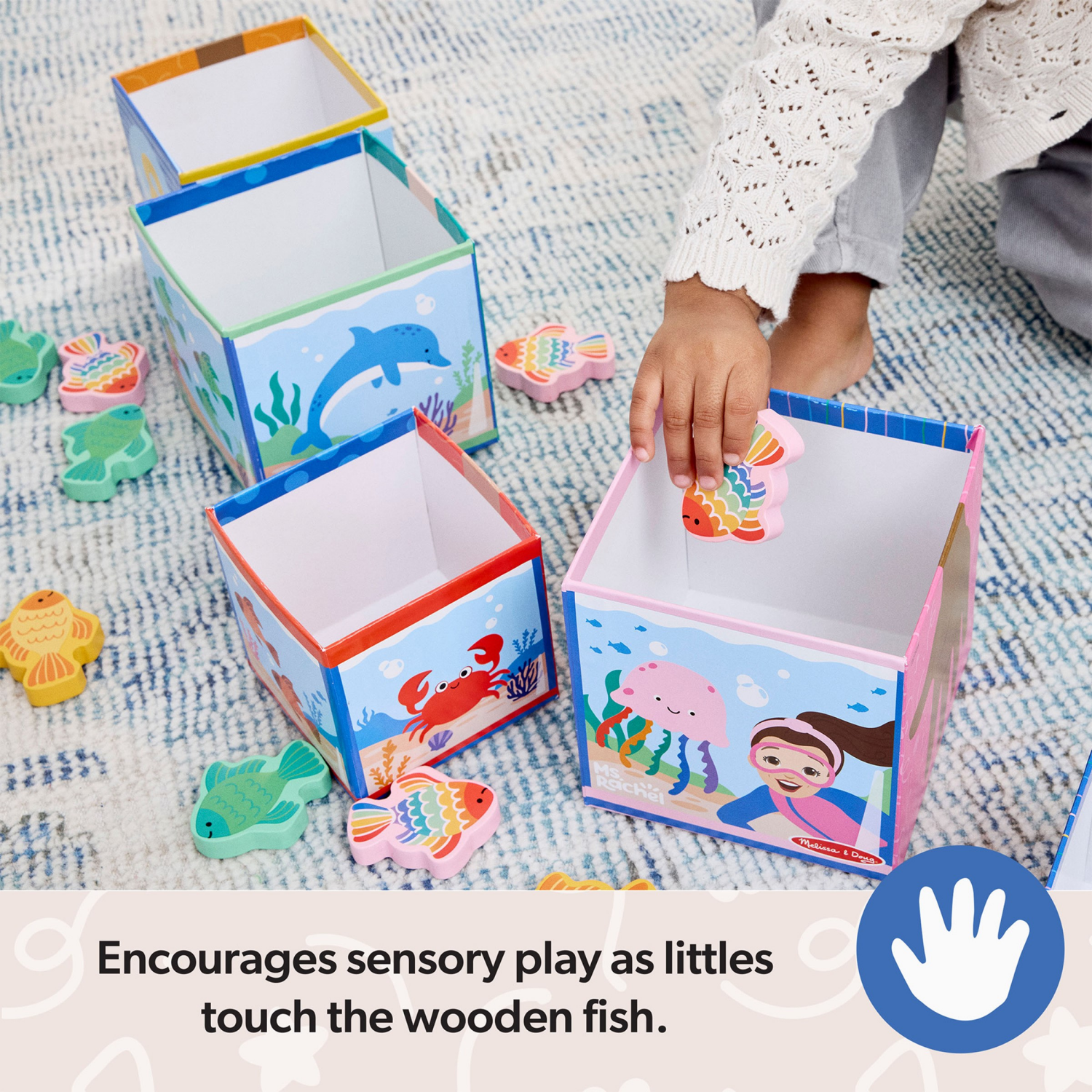 slide 2 of 8, MELISSA & DOUG Ms. Rachel Sort & Count Nesting Blocks, 1 ct