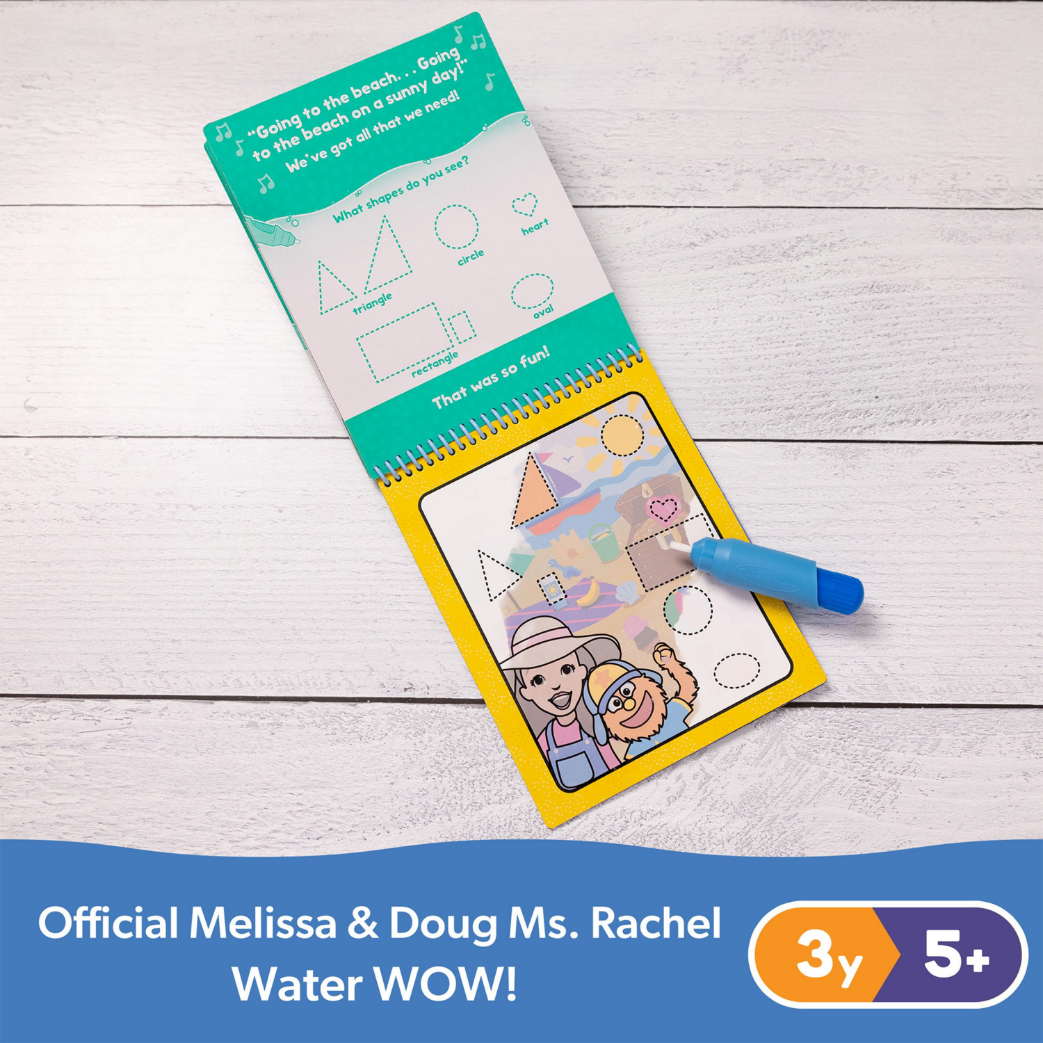 slide 3 of 8, MELISSA & DOUG Ms. Rachel Water Wow! Color-Reveal Pad Find & Count, 1 ct