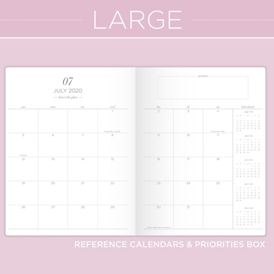 slide 3 of 5, Cambridge Workstyle Monthly Academic Planner, 8-1/2'' X 11'', Dusty Pink Gem, July 2020 To June 2021, 1442-091A-19, 1 ct