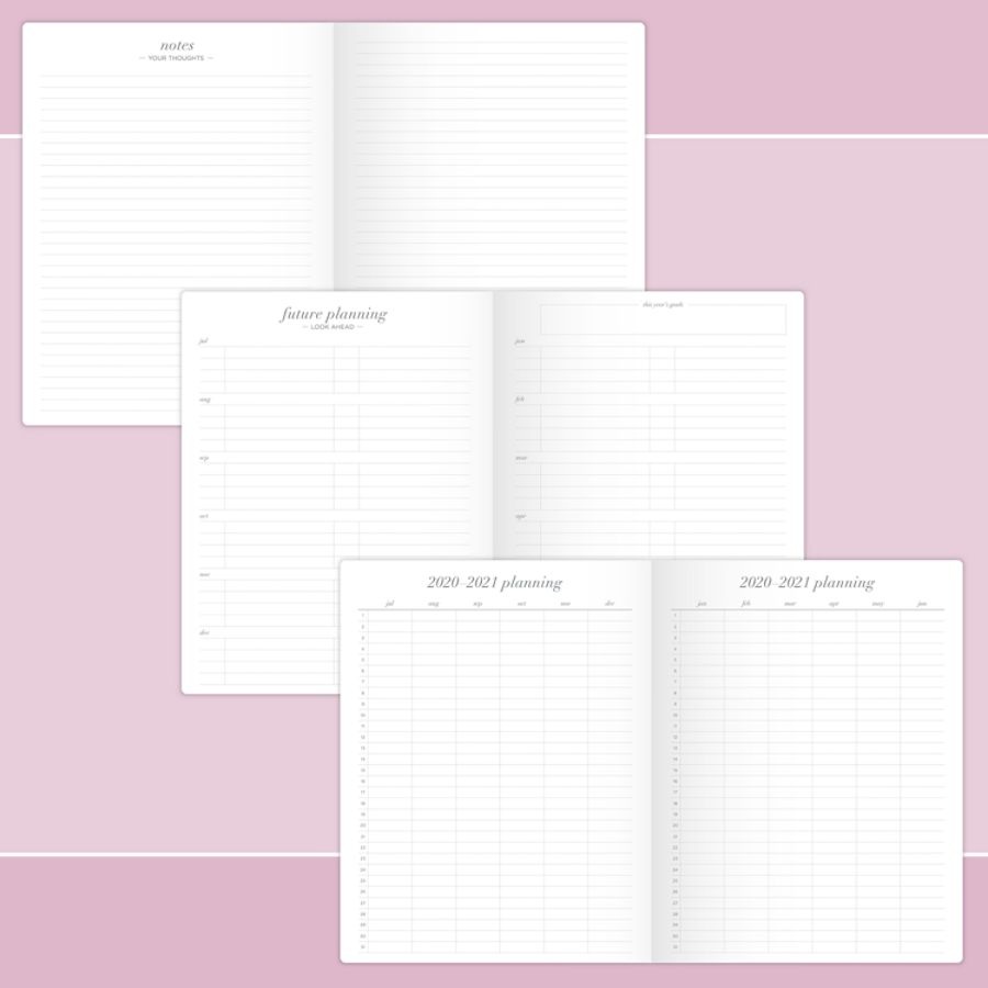 slide 2 of 5, Cambridge Workstyle Monthly Academic Planner, 8-1/2'' X 11'', Dusty Pink Gem, July 2020 To June 2021, 1442-091A-19, 1 ct