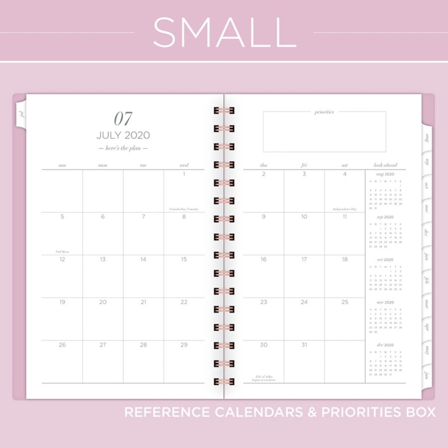 slide 3 of 5, Cambridge Workstyle Academic Weekly/Monthly Planner, 5-1/2'' X 8-1/2'', Dusty Pink Dot, July 2020 To June 2021, 1442-200A-19, 1 ct