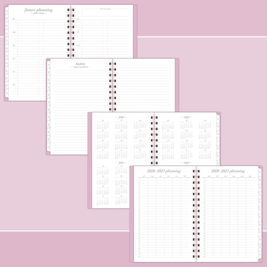 slide 4 of 5, Cambridge Workstyle Academic Weekly/Monthly Planner, 5-1/2'' X 8-1/2'', Dusty Pink Dot, July 2020 To June 2021, 1442-200A-19, 1 ct