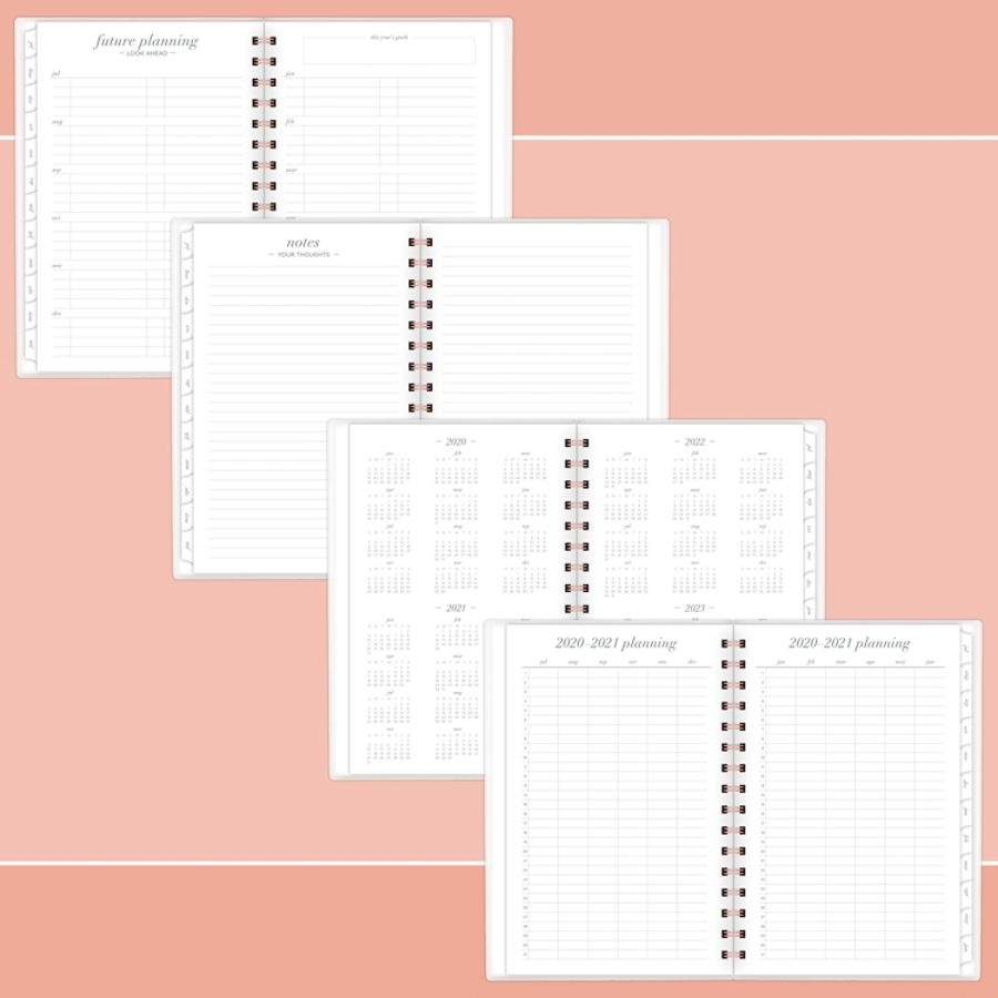 slide 4 of 5, Cambridge Workstyle Academic Weekly/Monthly Planner, 5-1/2'' X 8-1/2'', Coral Gem Custom, July 2020 To June 2021, 1442-201A-34, 1 ct