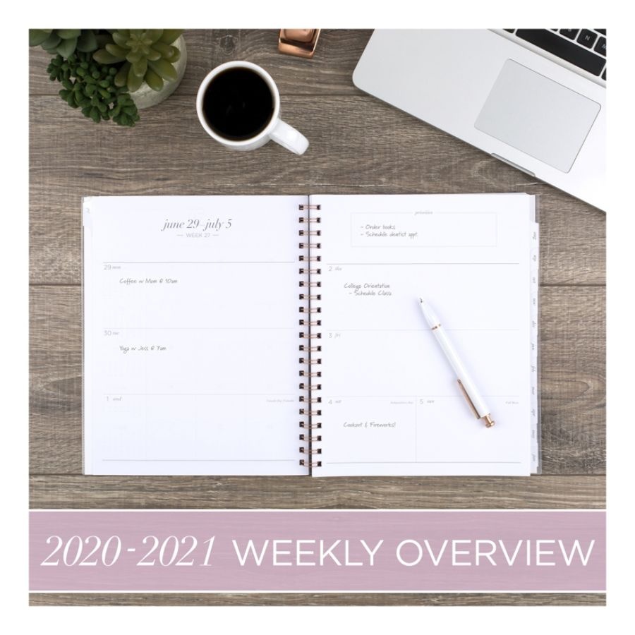 slide 3 of 5, Cambridge Workstyle Weekly/Monthly Academic Planner, 8-1/2'' X 11'', Dusty Pink, July 2020 To June 2021, 1442-901A-19, 1 ct