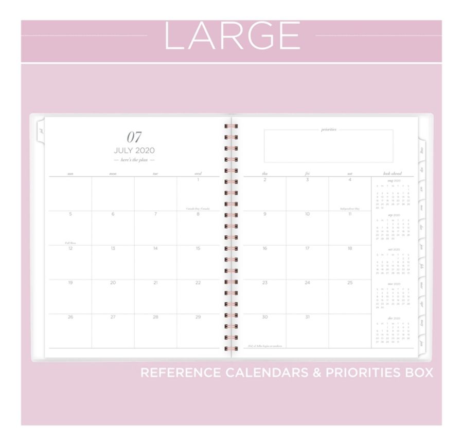 slide 4 of 5, Cambridge Workstyle Weekly/Monthly Academic Planner, 8-1/2'' X 11'', Dusty Pink, July 2020 To June 2021, 1442-901A-19, 1 ct