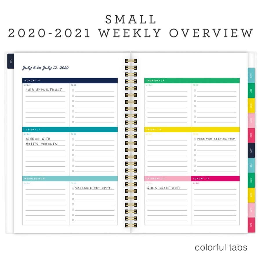 slide 5 of 5, At-A-Glance Emily Ley Simplified Academic Weekly/Monthly Planner, 5-1/2'' X 8-1/2'', 12 Months, July 2020 To June 2021, El405-200A, 1 ct