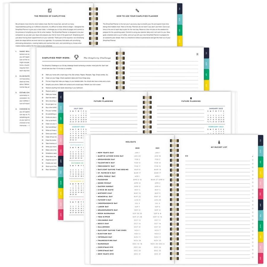 slide 3 of 5, At-A-Glance Emily Ley Simplified Academic Weekly/Monthly Planner, 5-1/2'' X 8-1/2'', 12 Months, July 2020 To June 2021, El405-200A, 1 ct