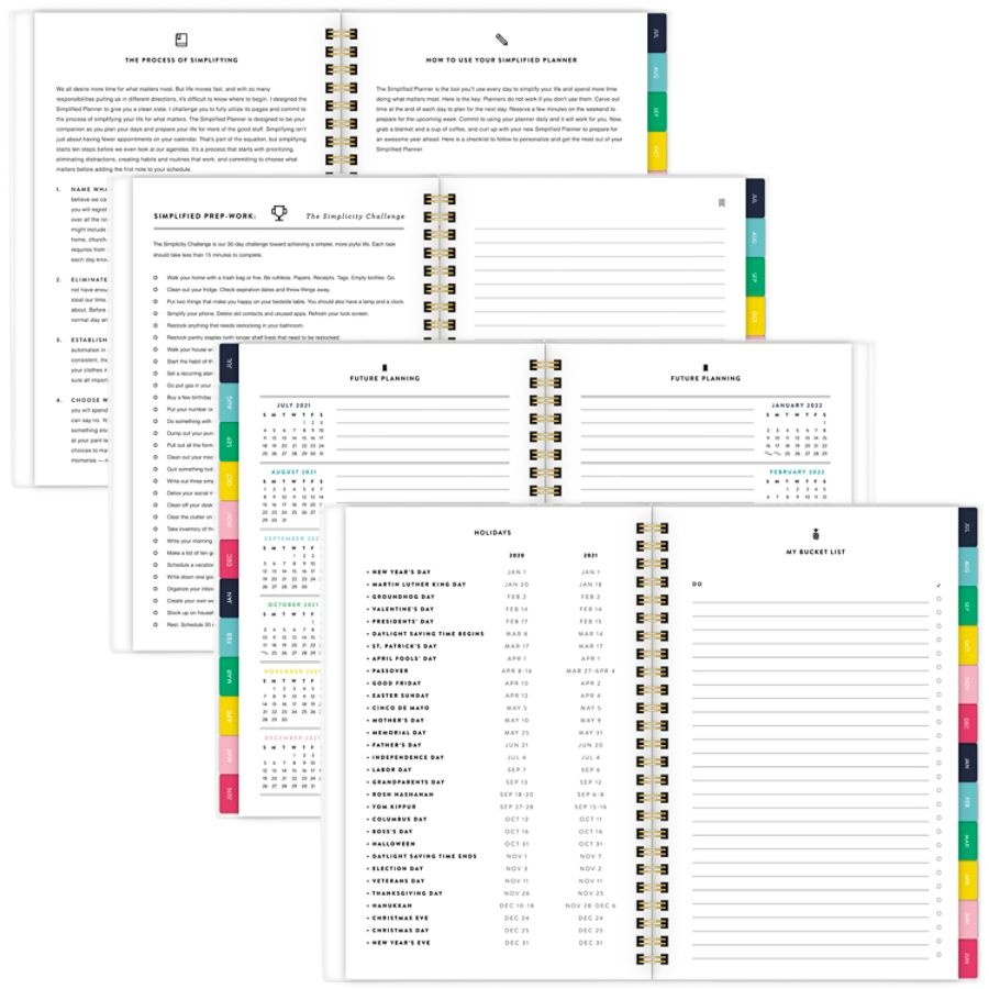 slide 2 of 5, At-A-Glance Emily Ley Simplified Academic Weekly/Monthly Planner, 5-1/2'' X 8-1/2'', July 2020 To June 2021, El406-200A, 1 ct