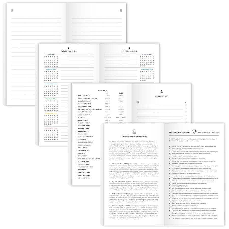 slide 3 of 4, At-A-Glance Emily Ley Simplified Happy Stripe Academic 24-Month Planner, 3-1/2'' X 6'', Multicolor, July 2020 To June 2022, El400-021A, 1 ct