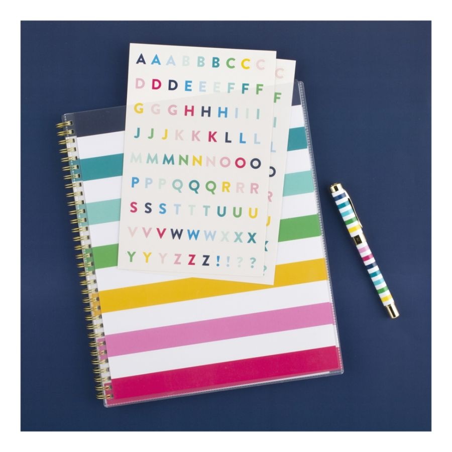 slide 3 of 5, At-A-Glance Emily Ley Simplified Academic Weekly/Monthly Planner, 8-1/2'' X 11'', Happy Stripe, July 2020 To June 2021, El400-901A, 1 ct