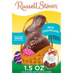 Russell Stover Easter Solid Milk Chocolate Easter Bunny, 1.5 oz.