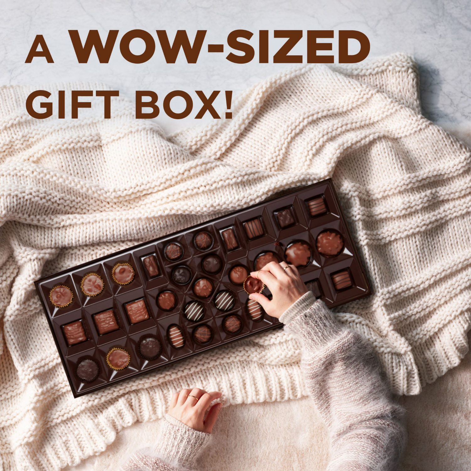 slide 4 of 7, RUSSELL STOVER WOW! Assorted Milk & Dark Chocolate Gift Box, 20 oz. (˜ 33 pieces), 33 ct