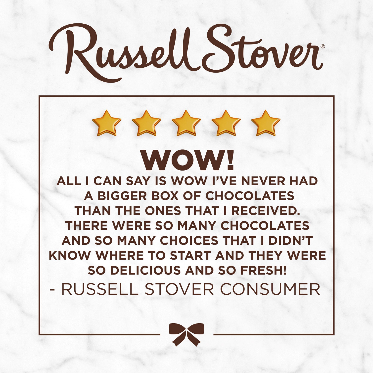 slide 5 of 7, RUSSELL STOVER WOW! Assorted Milk & Dark Chocolate Gift Box, 20 oz. (˜ 33 pieces), 33 ct