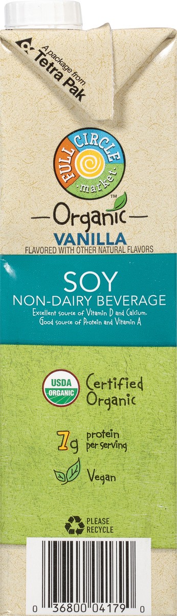 slide 15 of 16, Full Circle Market Organic Soy Vanilla Non-Dairy Beverage 32 fl oz, 32 fl oz