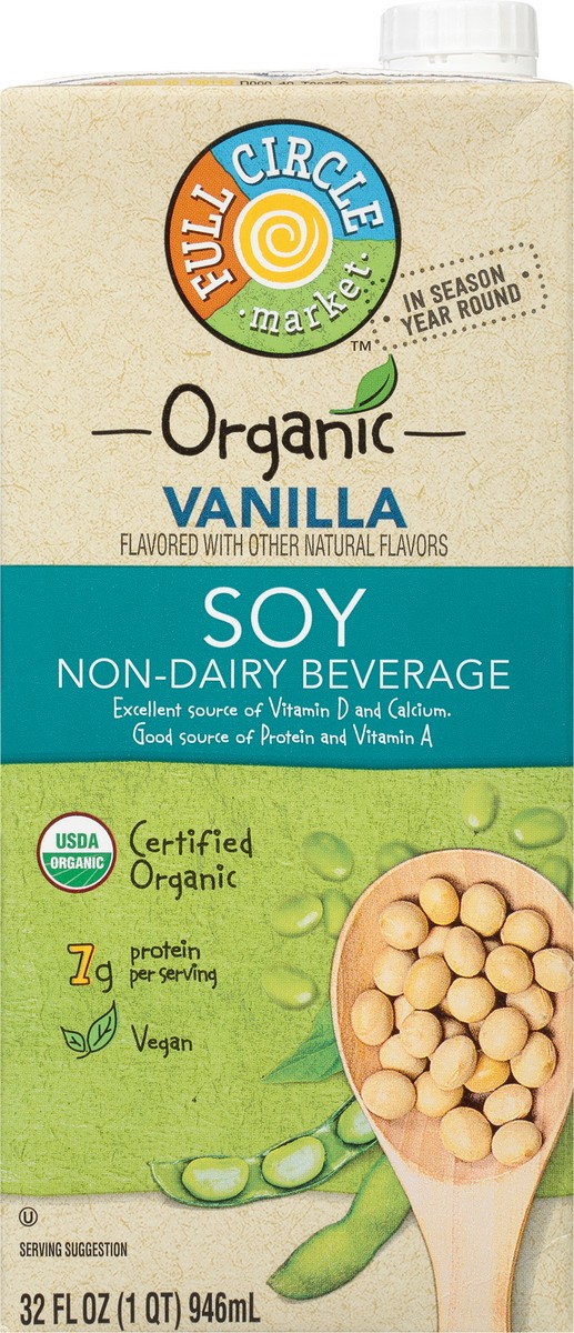 slide 6 of 16, Full Circle Market Organic Soy Vanilla Non-Dairy Beverage 32 fl oz, 32 fl oz