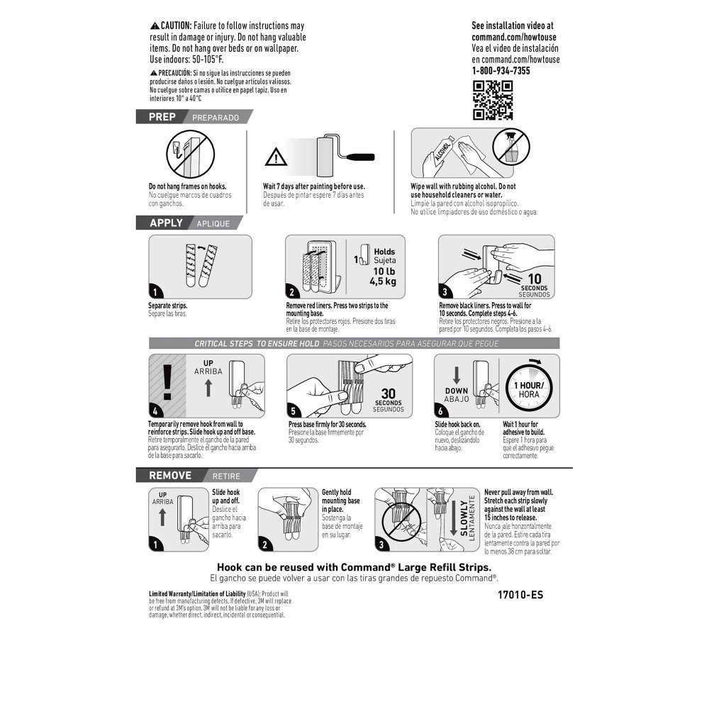 slide 7 of 7, Command 10lb Extra Large Hooks, 2 ct