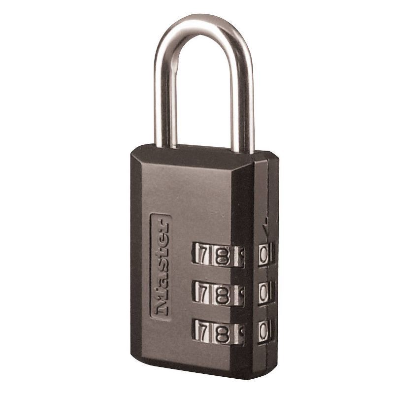 slide 1 of 19, Master Lock Padlock, Set Your Own Combination Luggage Lock, 1-3/16" Wide, 647D, 1 ct