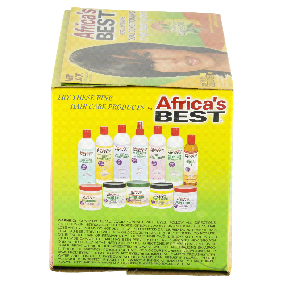 slide 3 of 6, Africa's Best Relaxer System No Lye Dual Conditioning, 1 kit