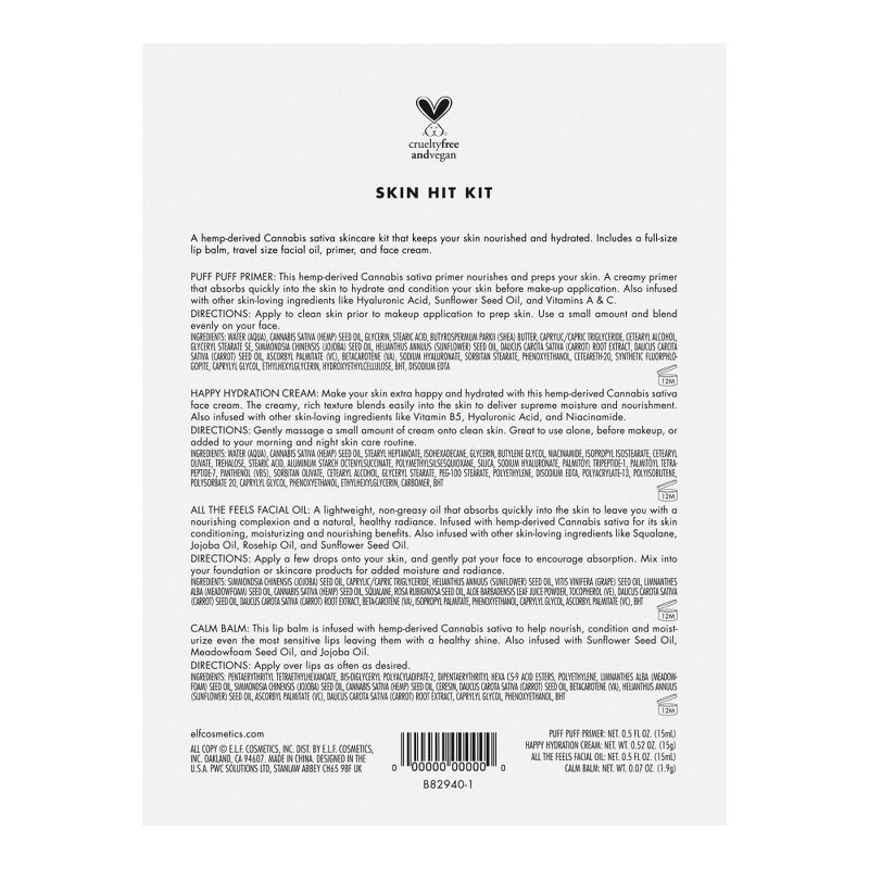 slide 2 of 3, e.l.f. Hemp Skin Care Travel Kit - 4ct, 4 ct
