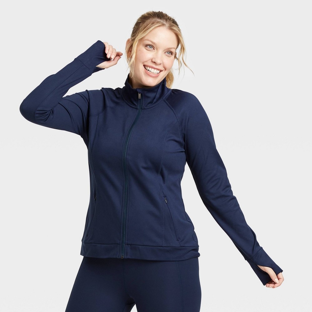 Women's Zip Front Track Jacket - All in Motion Navy XS 1 ct