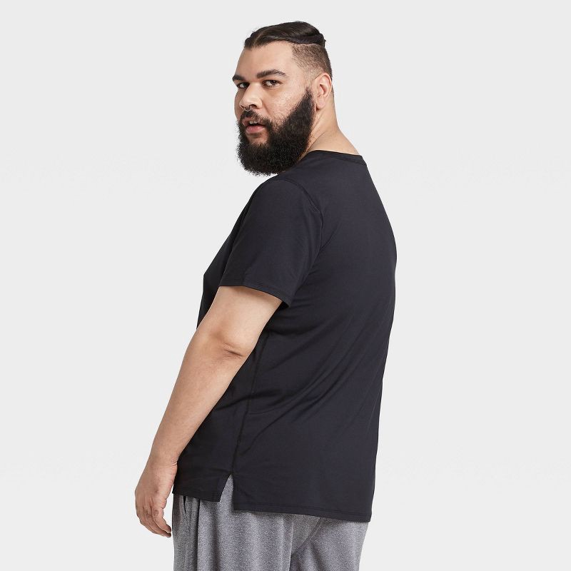 slide 4 of 6, Men's Short Sleeve Performance T-Shirt - All In Motion™ Black S, 1 ct