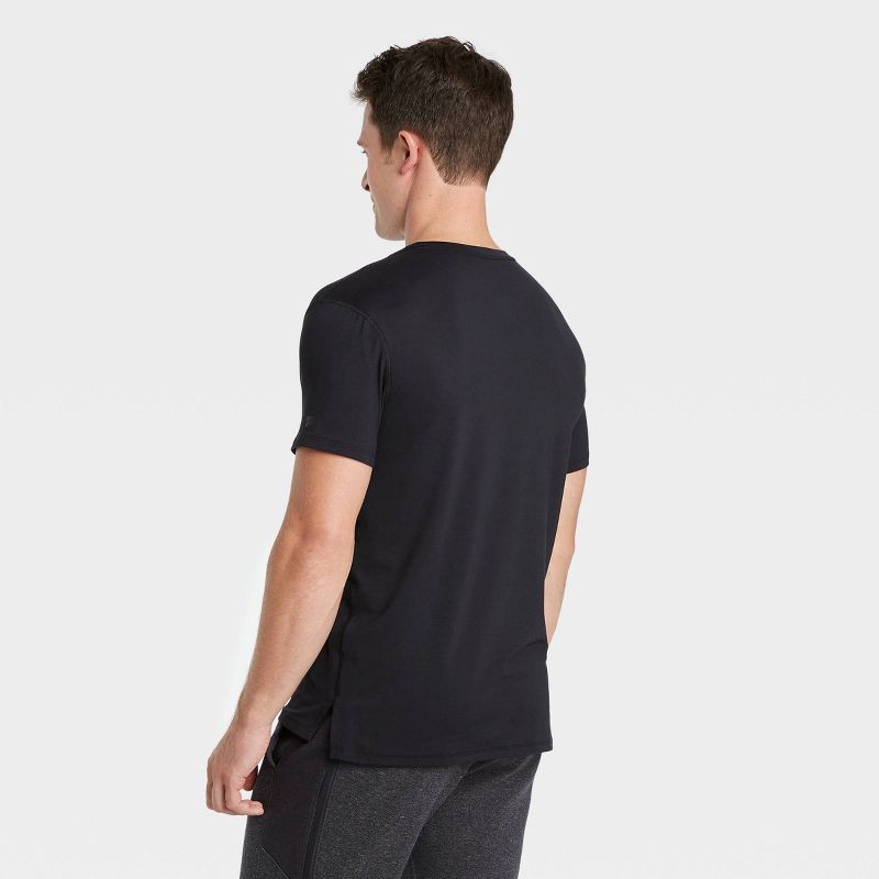 slide 2 of 6, Men's Short Sleeve Performance T-Shirt - All In Motion™ Black L, 1 ct