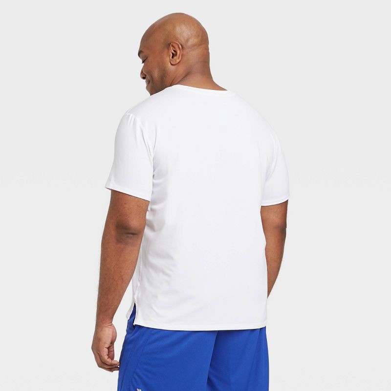 slide 4 of 6, Men's Short Sleeve Performance T-Shirt - All In Motion™ True White M, 1 ct