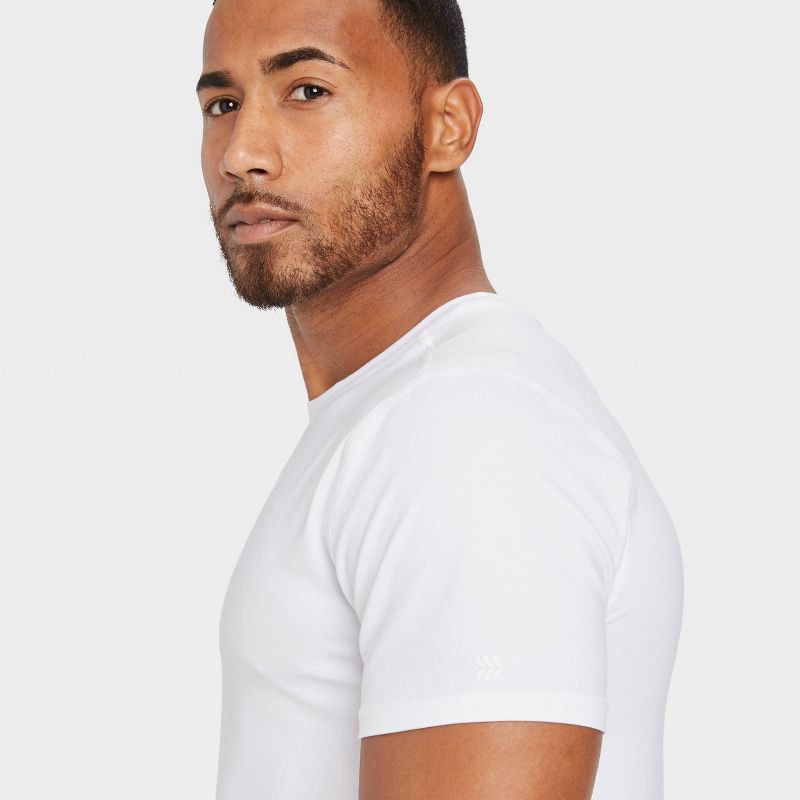 slide 5 of 6, Men's Short Sleeve Performance T-Shirt - All In Motion™ True White M, 1 ct