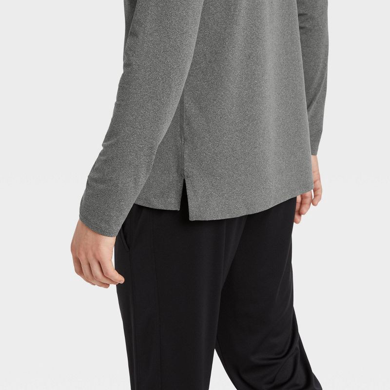 slide 5 of 6, Men's Long Sleeve Performance T-Shirt - All In Motion™ Dark Gray XL: Recycled Polyester, Spandex, Moisture Wicking, Quick Drying, Pullover,, 1 ct